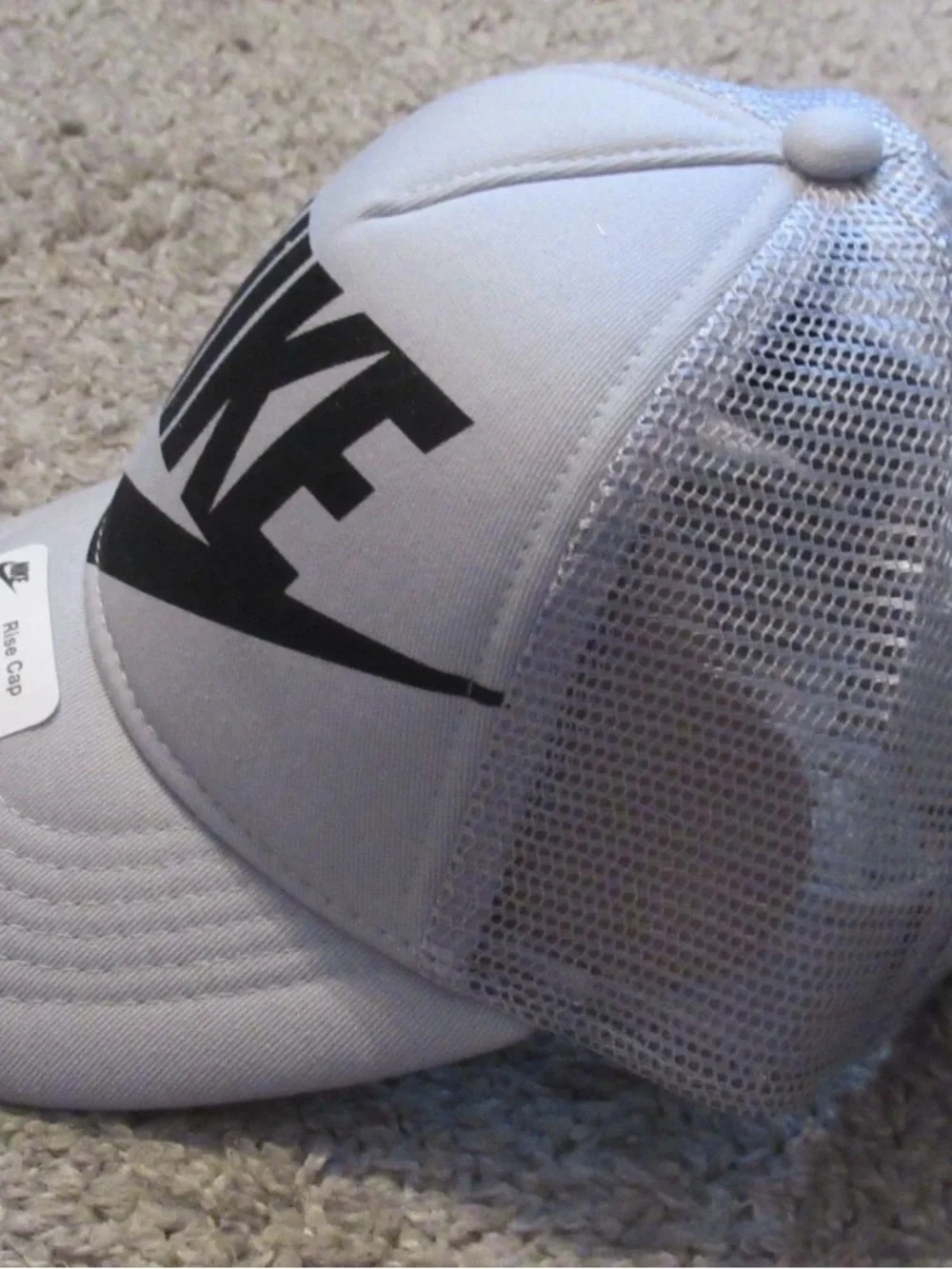 Nike swoosh look silver