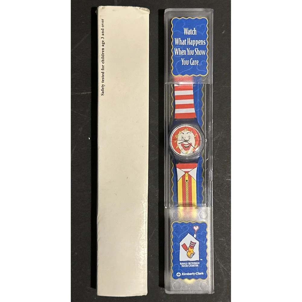 Vintage 1996 Ronald McDonald Wrist Watch‎ Kimberly Clark With Case NOS