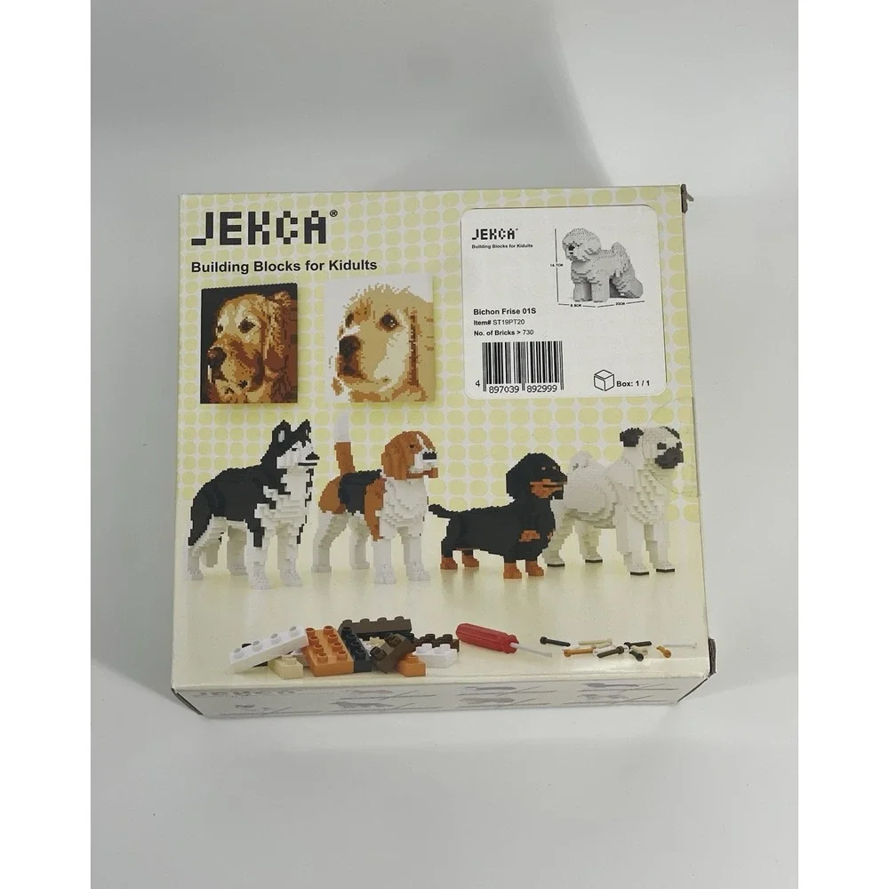 New JEKCA Bichon Frise 01S‎ Building Blocks Set 730+ Pieces Dog Model