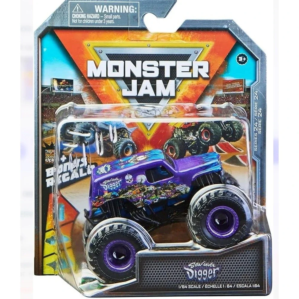 Monster Jam Son Uva Digger 1:64 Diecast Truck Spin‎ Master Purple NWT