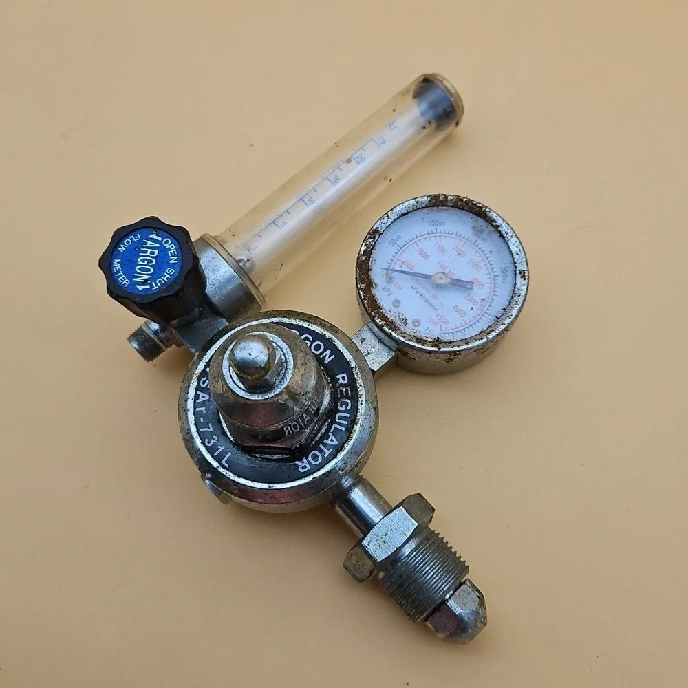 Vintage Argon Regulator Gauge Model‎ WSAr-731L Untested As Is