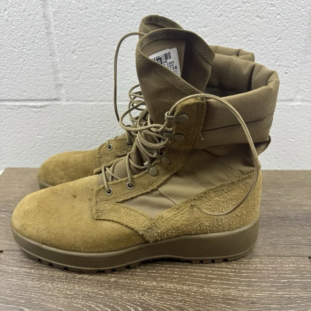U.S. ARMY HOT WEATHER ARMY COMBAT BOOT COYOTE VIBRAM SOLE‎ MEN'S SIZE 10 R BOOTS