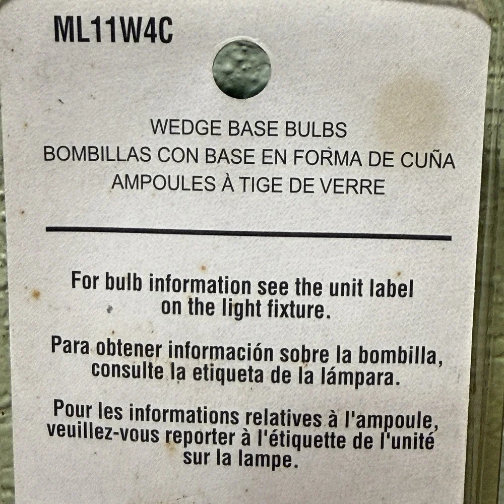 Malibu ML11W4C 12 Volt 11 Watt Low- Voltage T5 Wedge Base Bulbs‎ 4 Pack - NEW