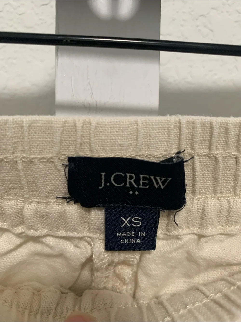 J. Crew Cream Linen Drawstring Casual Women’s Shorts