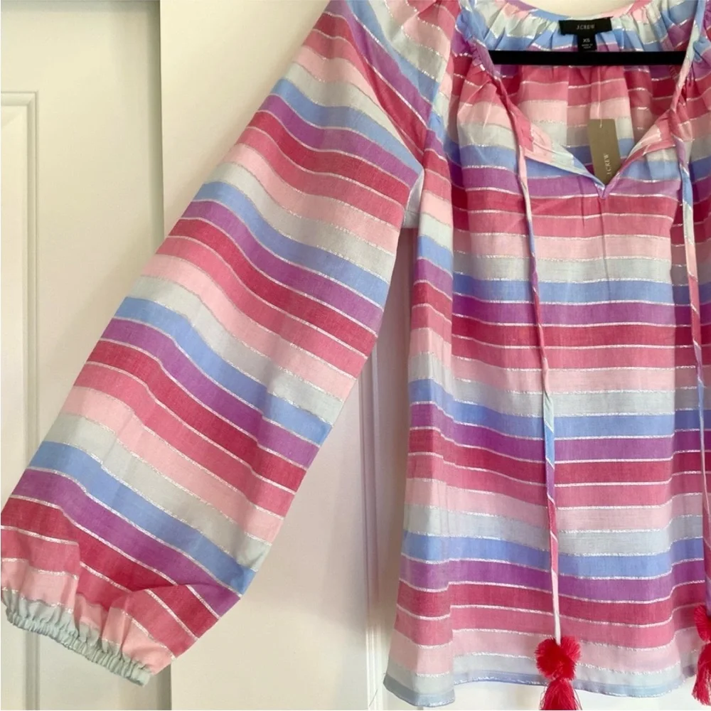 J. Crew pull silver pink
