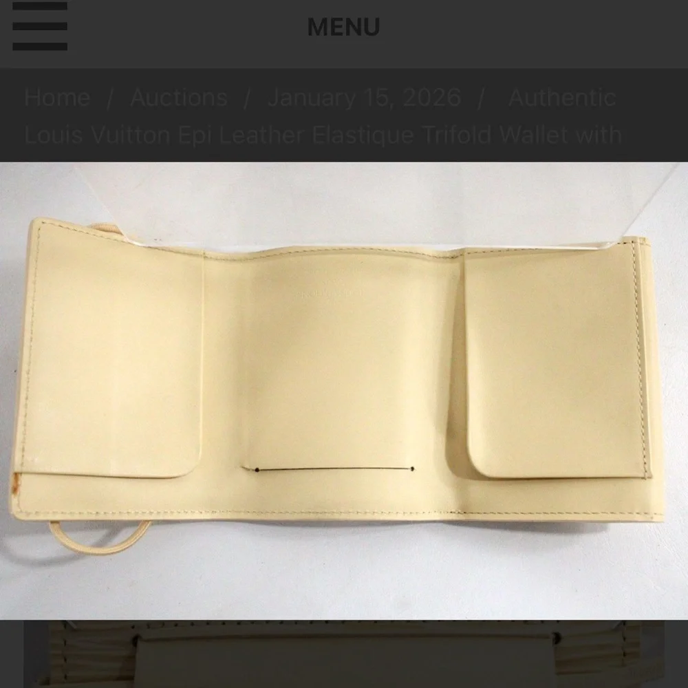Louis Vuitton Beige Trifold Wallet