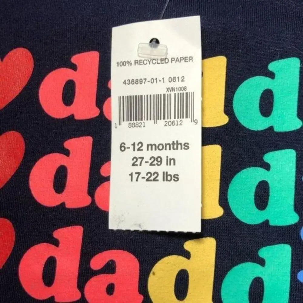 Baby Gap short Sleeve Blue Graphic Snap Closure One Piece Size  6-12 M