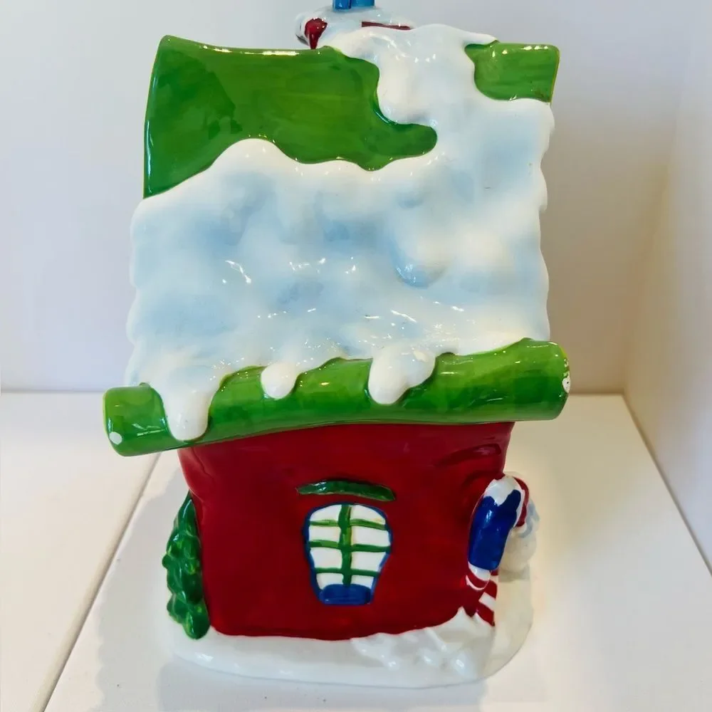 Harry and David Santas Workshop Cookie Jar Ceramic Christmas Holiday 10.5