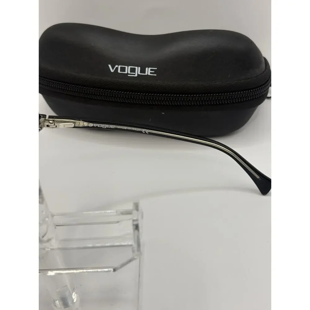 Vogue VO327 49-16 Black Silver Sunglasses w/ Case