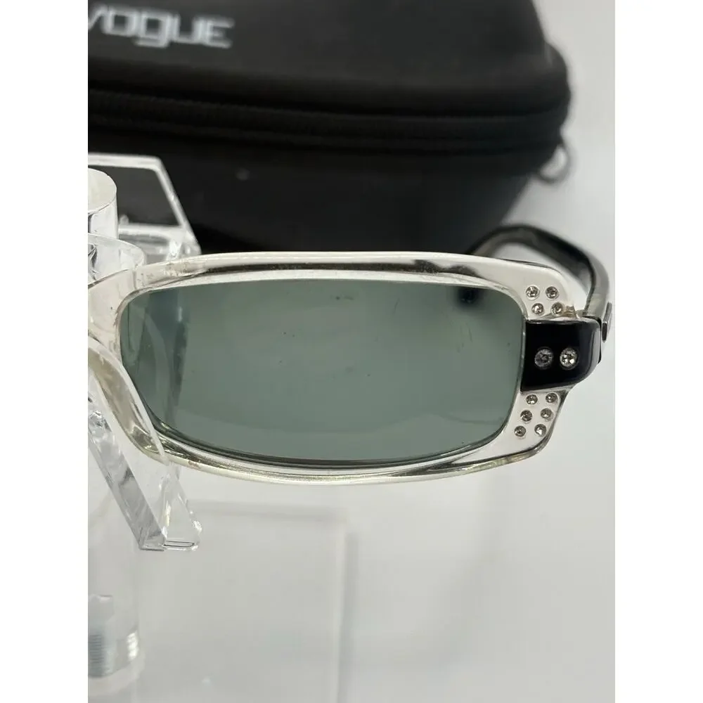 Vogue VO327 49-16 Black Silver Sunglasses w/ Case