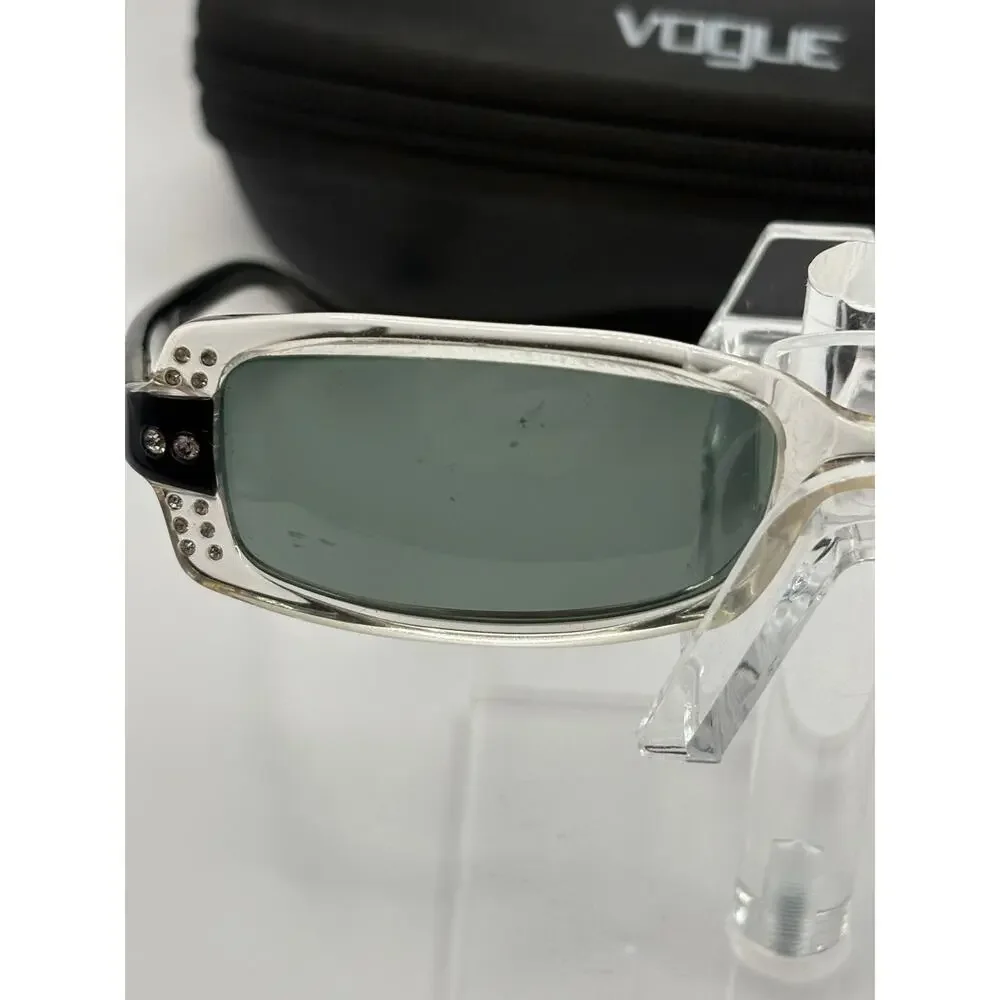 Vogue VO327 49-16 Black Silver Sunglasses w/ Case