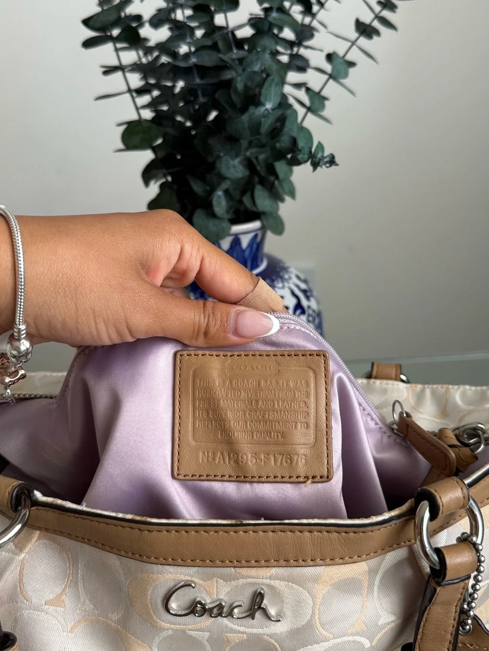 Coach signature jacquard