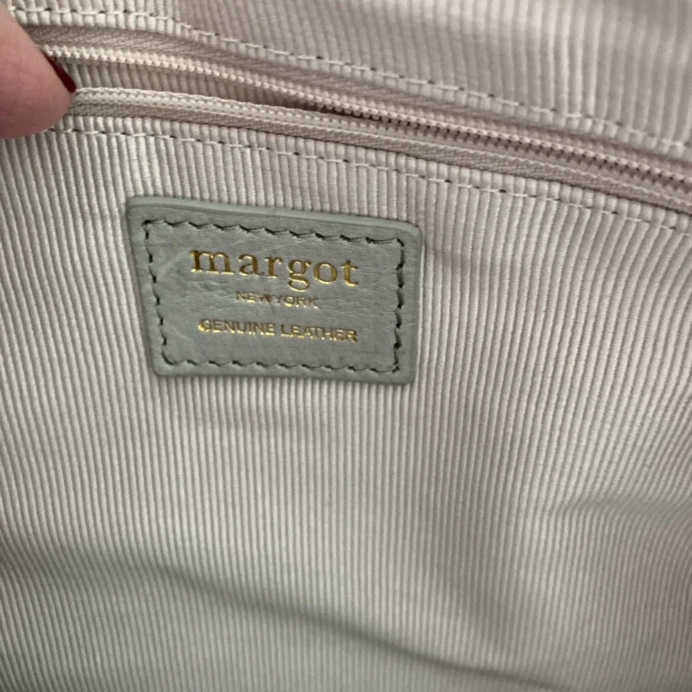 margot Suede Tote Bag in Light Gray