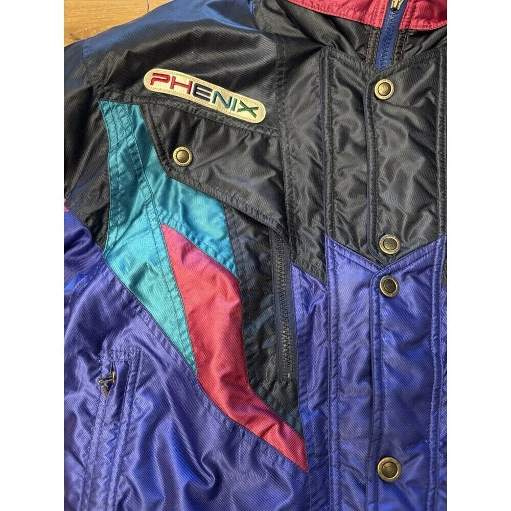 Y2K Vintage Phenix 90s Colorblock Two-Piece Ski Suit Jacket Girls Or Boys