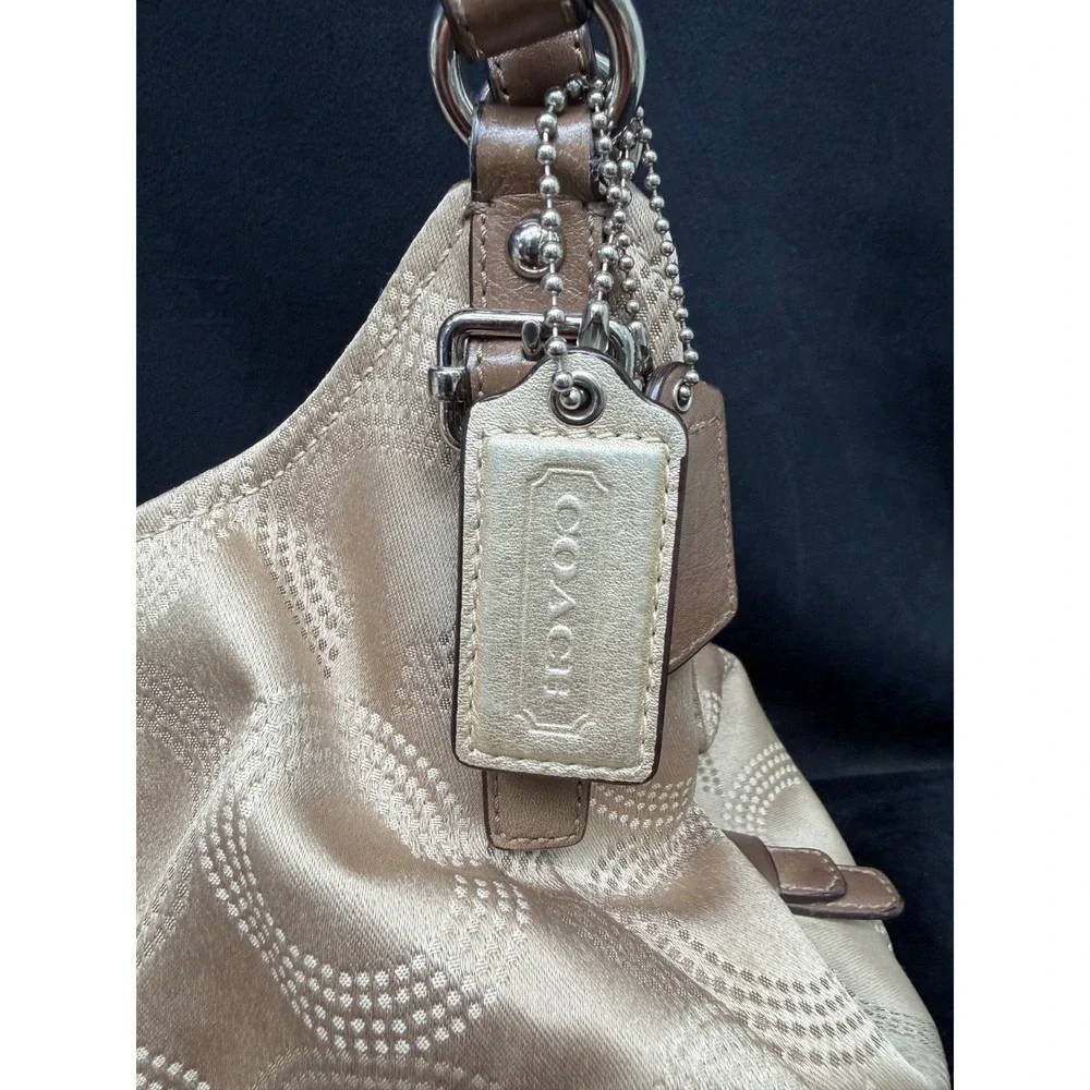 Coach Madison Signature Collection Dotted OP Maggie Taupe Y2K Hobo Slouch 2010