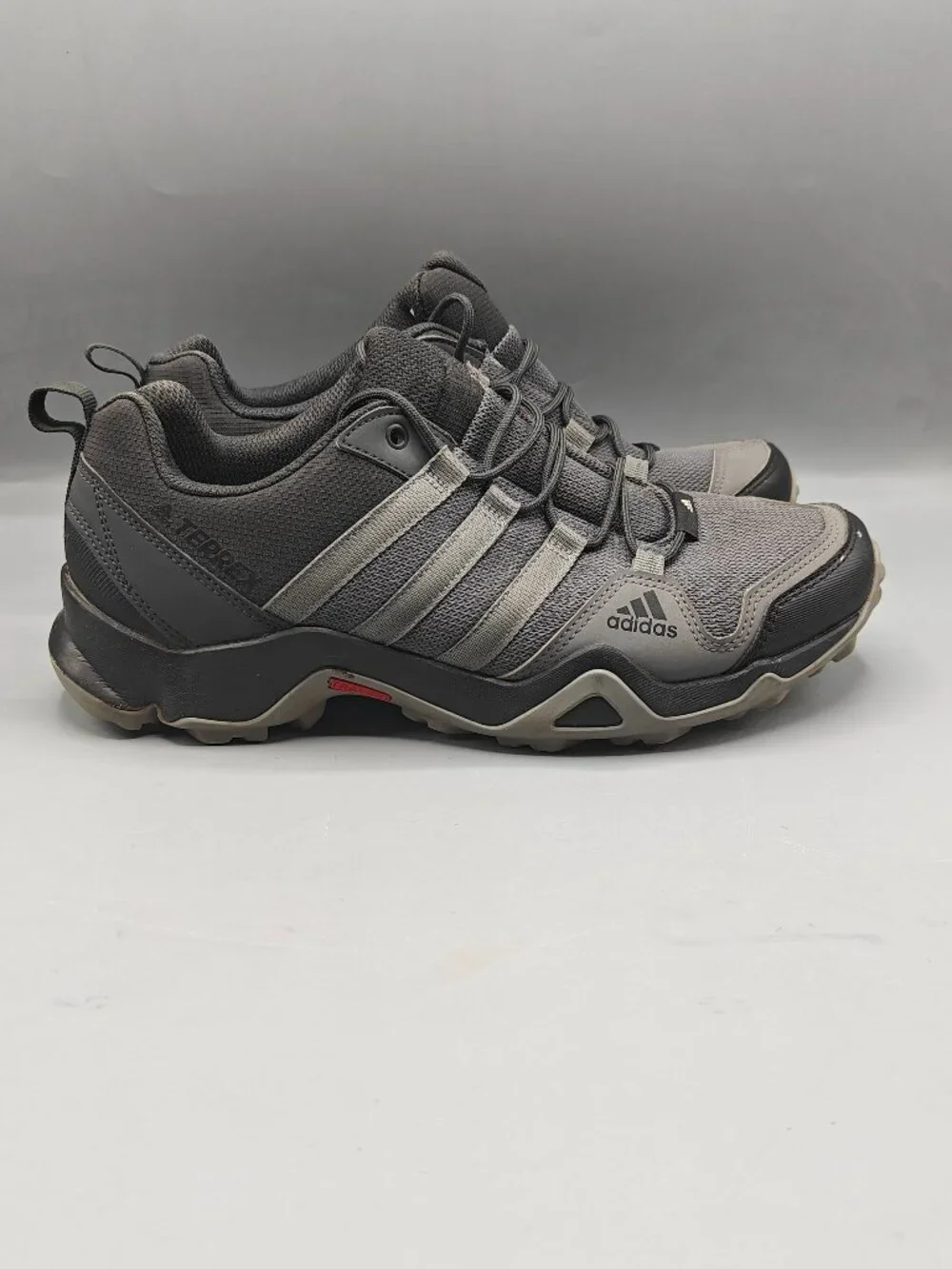 Adidas Terrex AX2R CM7728 Men's 9 Gray Black Trail Hiking Shoes Sneakers
