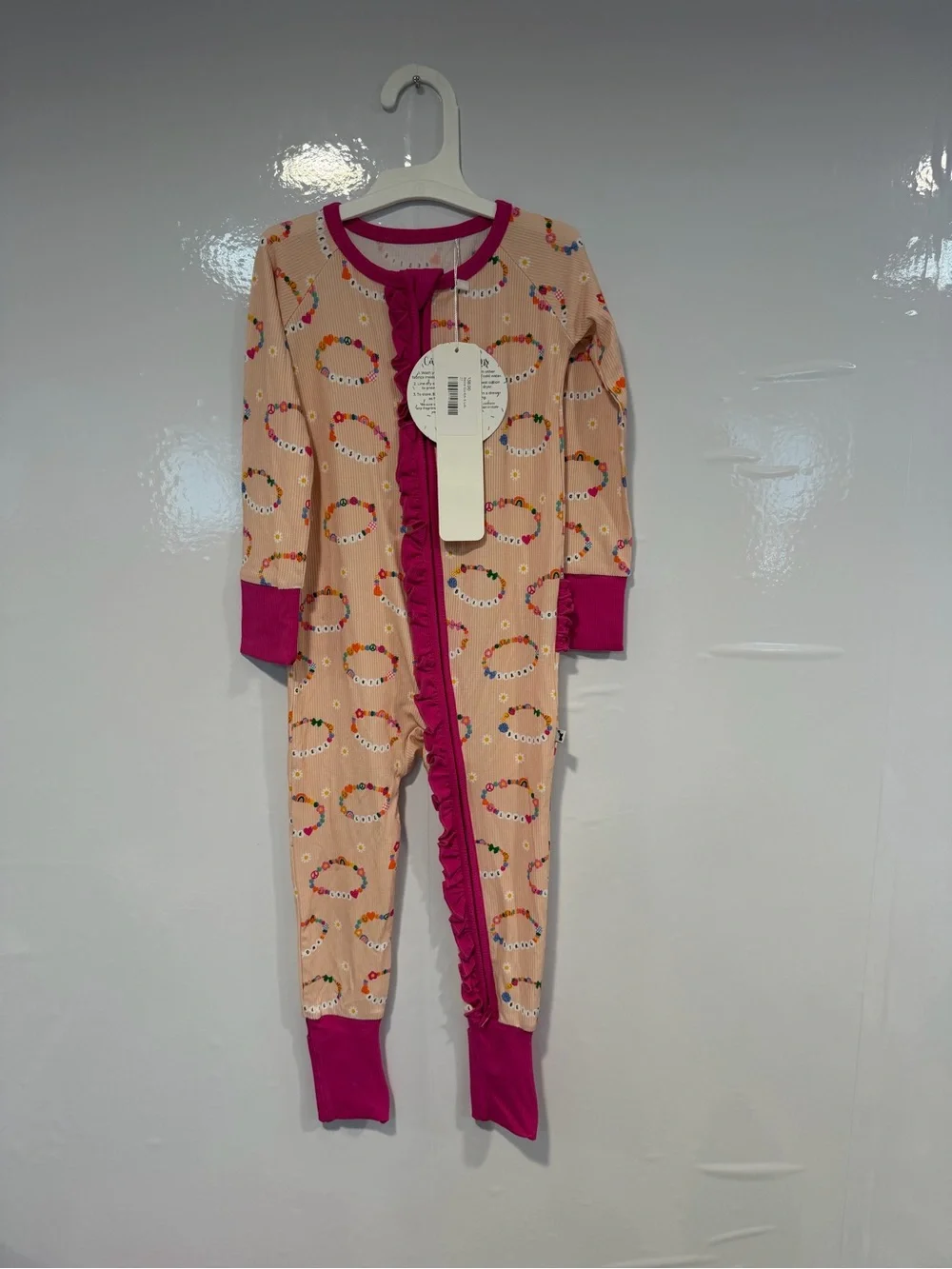 NWT Kiki and lulu Taylor Swift Eras friendship bracelet‎ Pink Ruffle One-Piece
