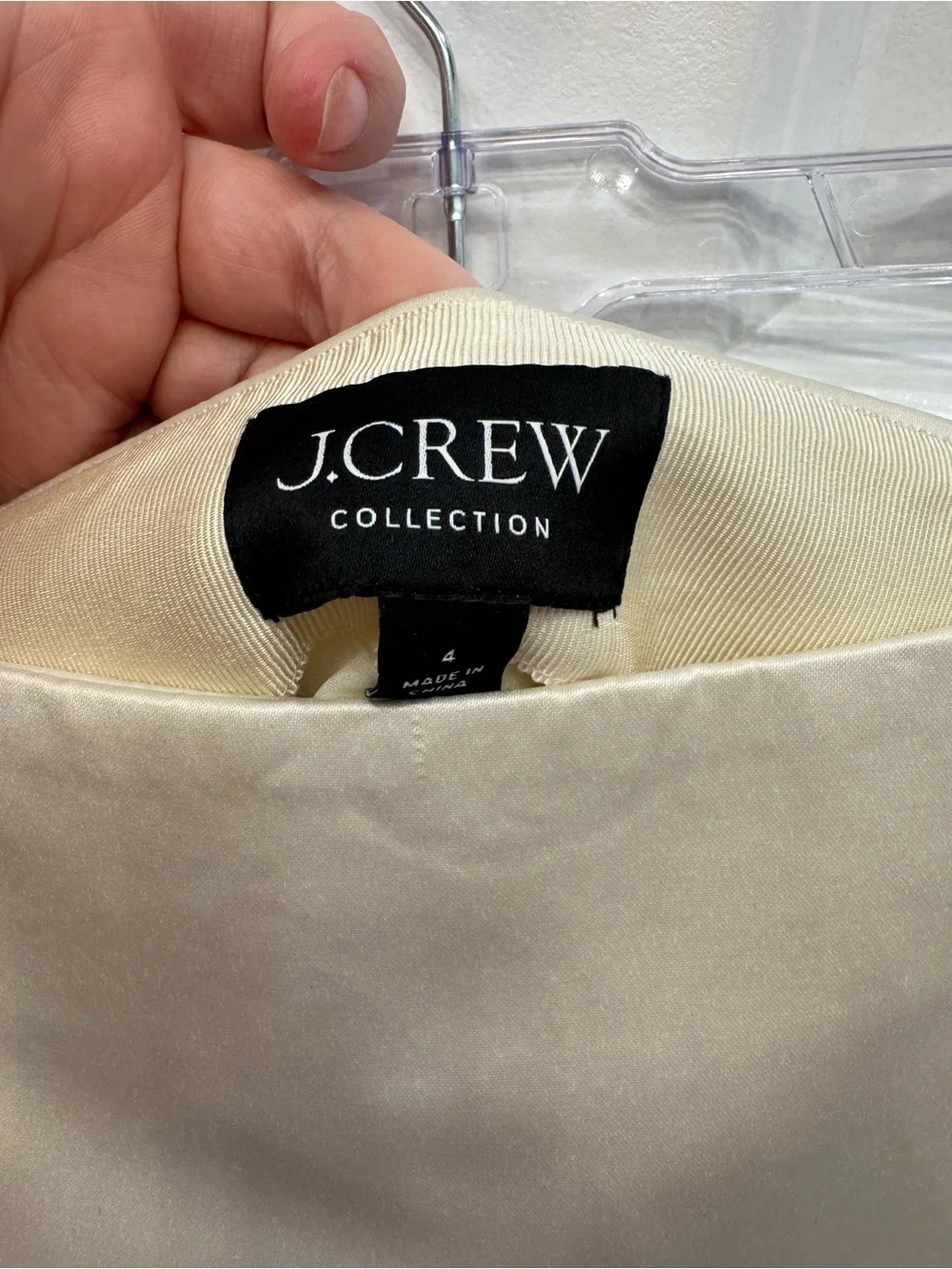 J. Crew streamlined cream