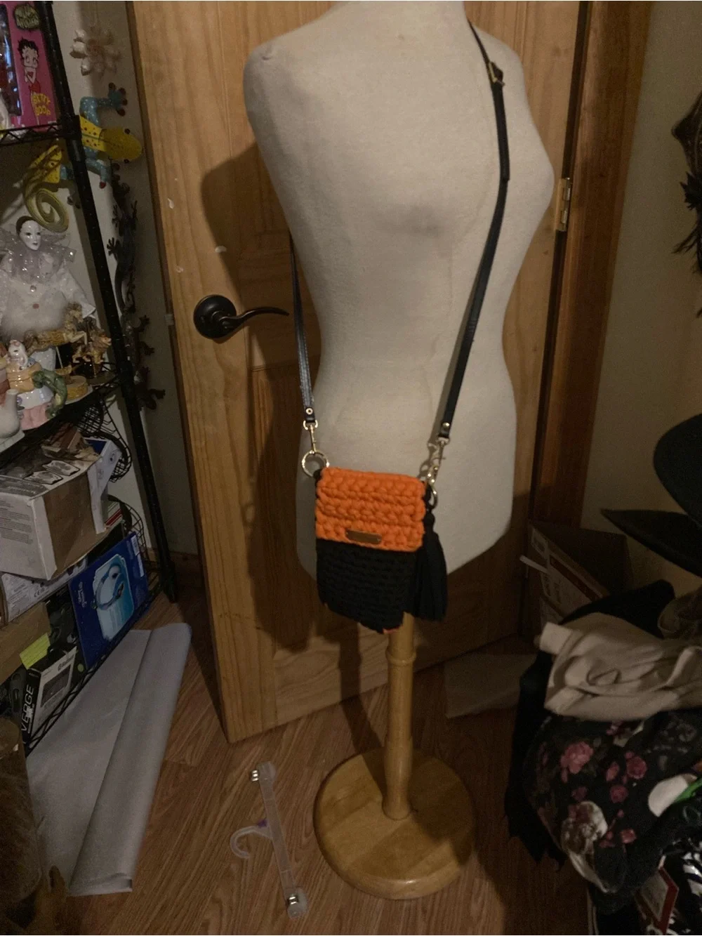 Handmade crocheted crossbody