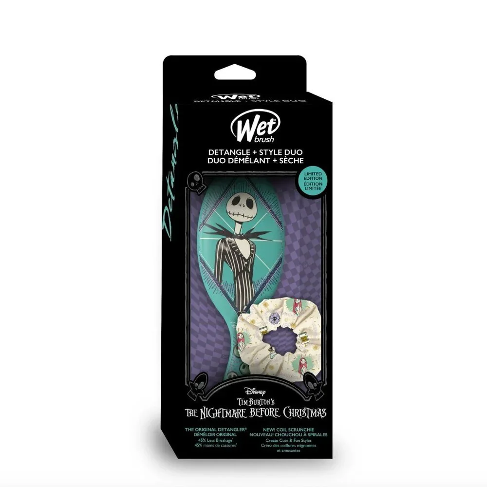 Wet Brush x Disney Jack Skellington Brush w/ Scrunchie NIB