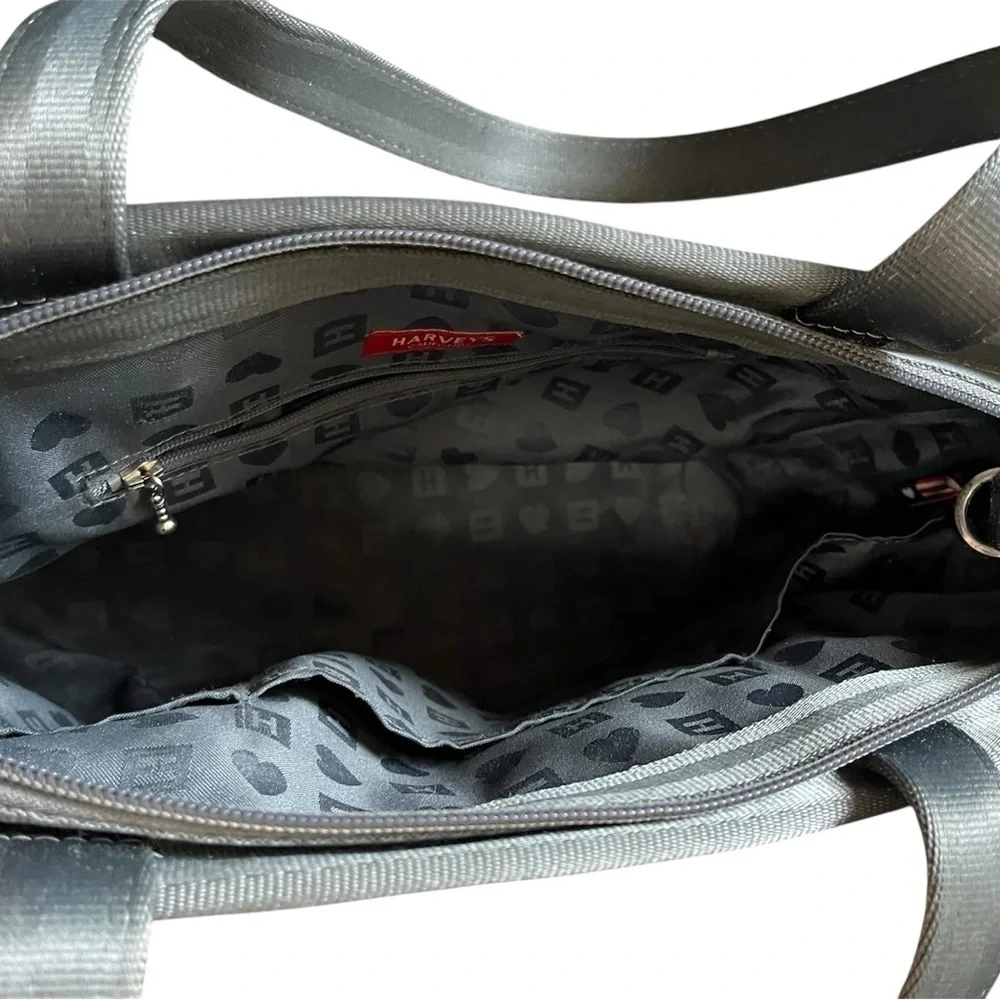Harveys Seatbelt Bag Tote/Purse - Dark Gray Woven Style