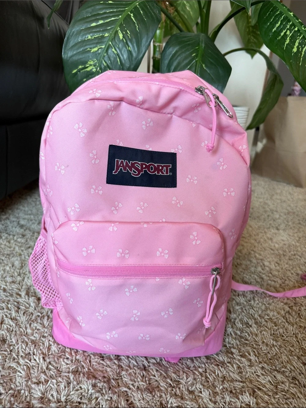 JanSport Pink Bow Print Backpack 🎀