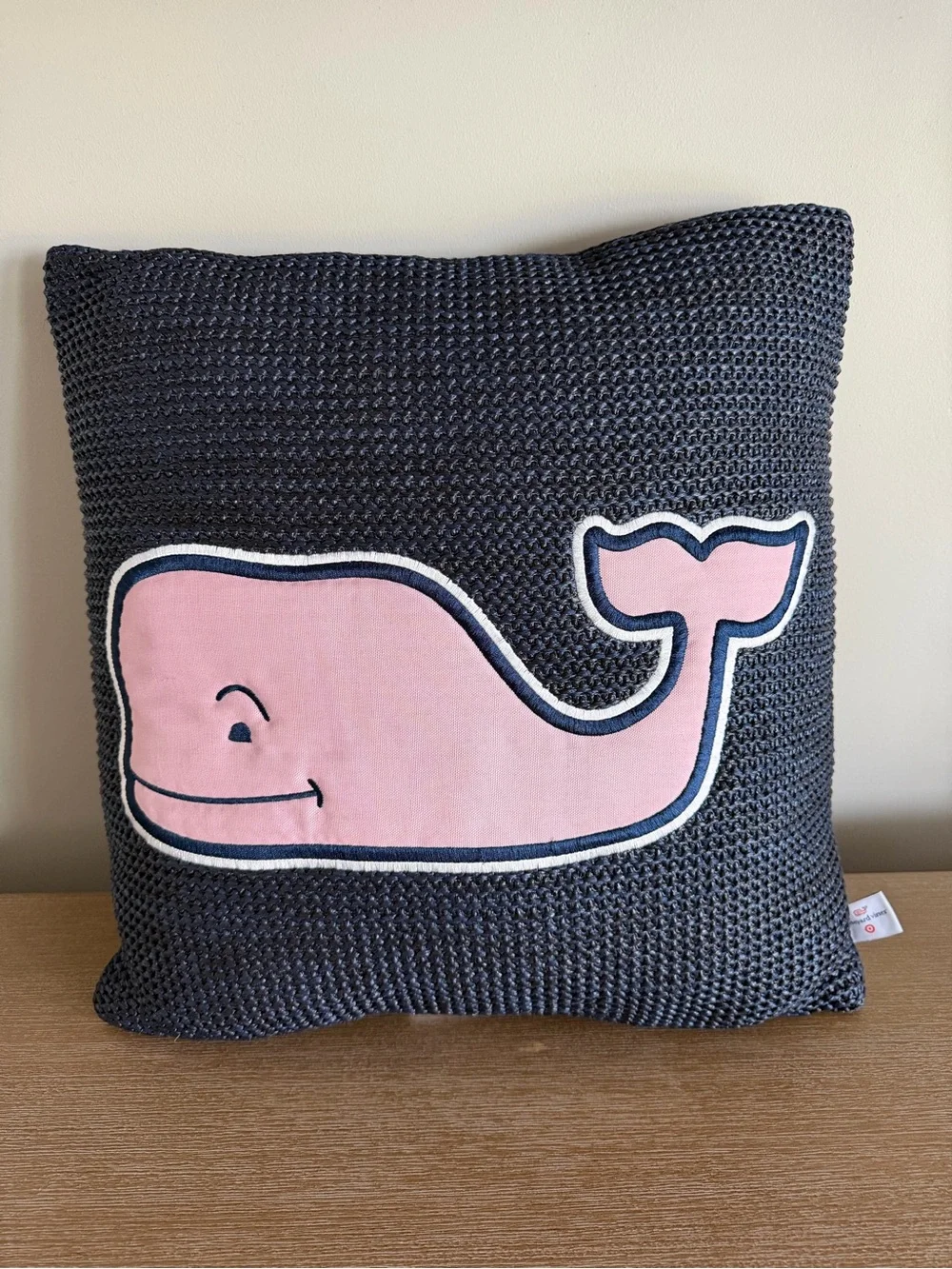 Vineyard Vines x Target Navy Pink Whale Outdoor Throw Pillow 18x18  Add a touch
