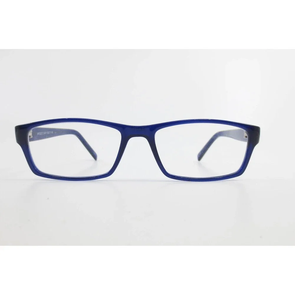 Navy Blue Rectangular Eyeglass Frames MP202213 56-17-145 Men Women Glasses