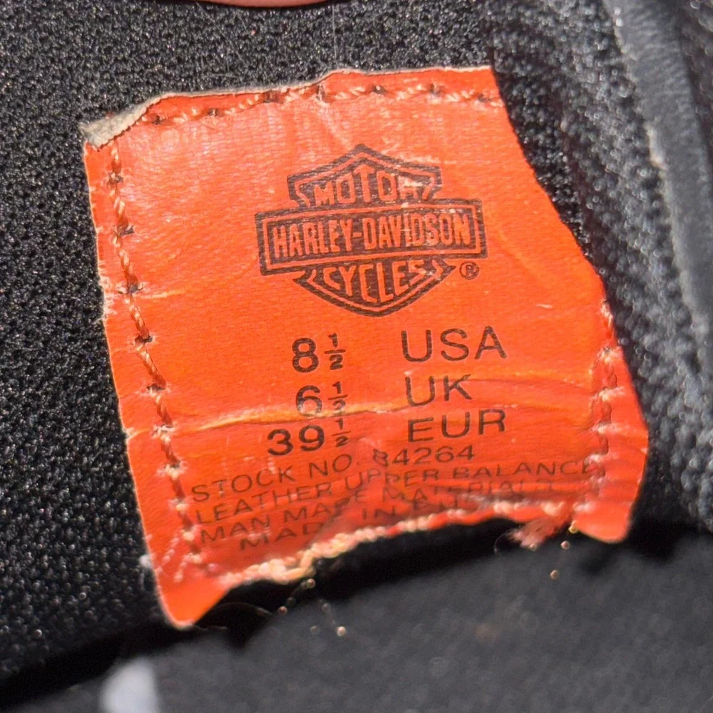 Harley-Davidson Motorcycle Boots Black Boots Leather Size 8.5 Women's