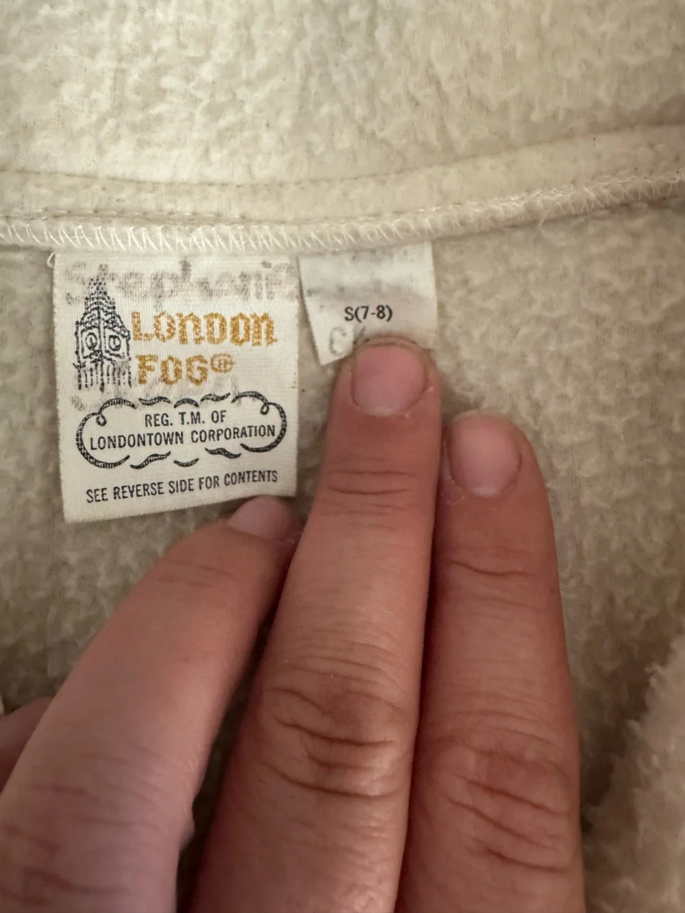London Fog cozy cream