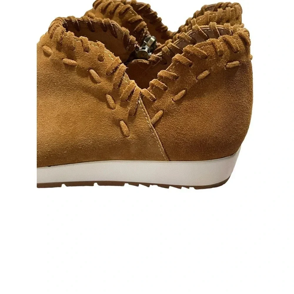Antelope Womens J63 Scotty Suede Leather Booties EU 40 US 9 Cognac Brown