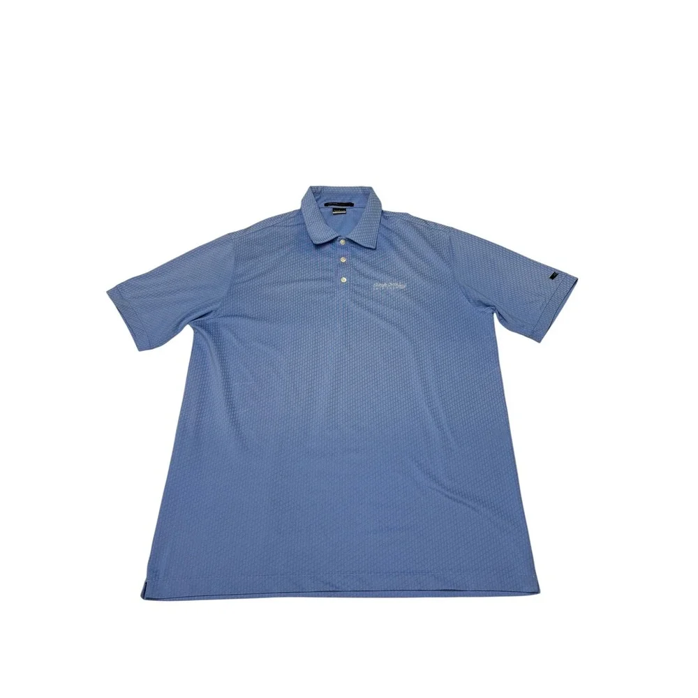 Nike Tiger Woods Collection Blue Diamond Polo Shingle Creek Golf Club Mens L