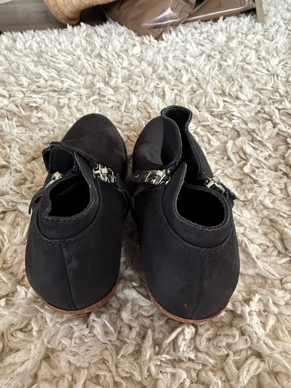 Sam Edelman Black Suede Ankle Booties with Side Zipper