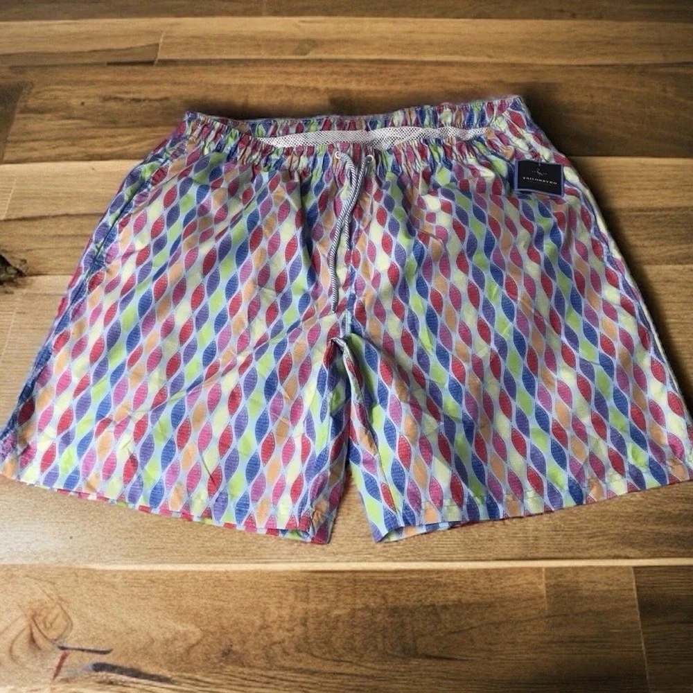 TAILORBYRD Men Size XL Cloud‎ Allover Print Brief Lined Swim Shorts Trunks Beach