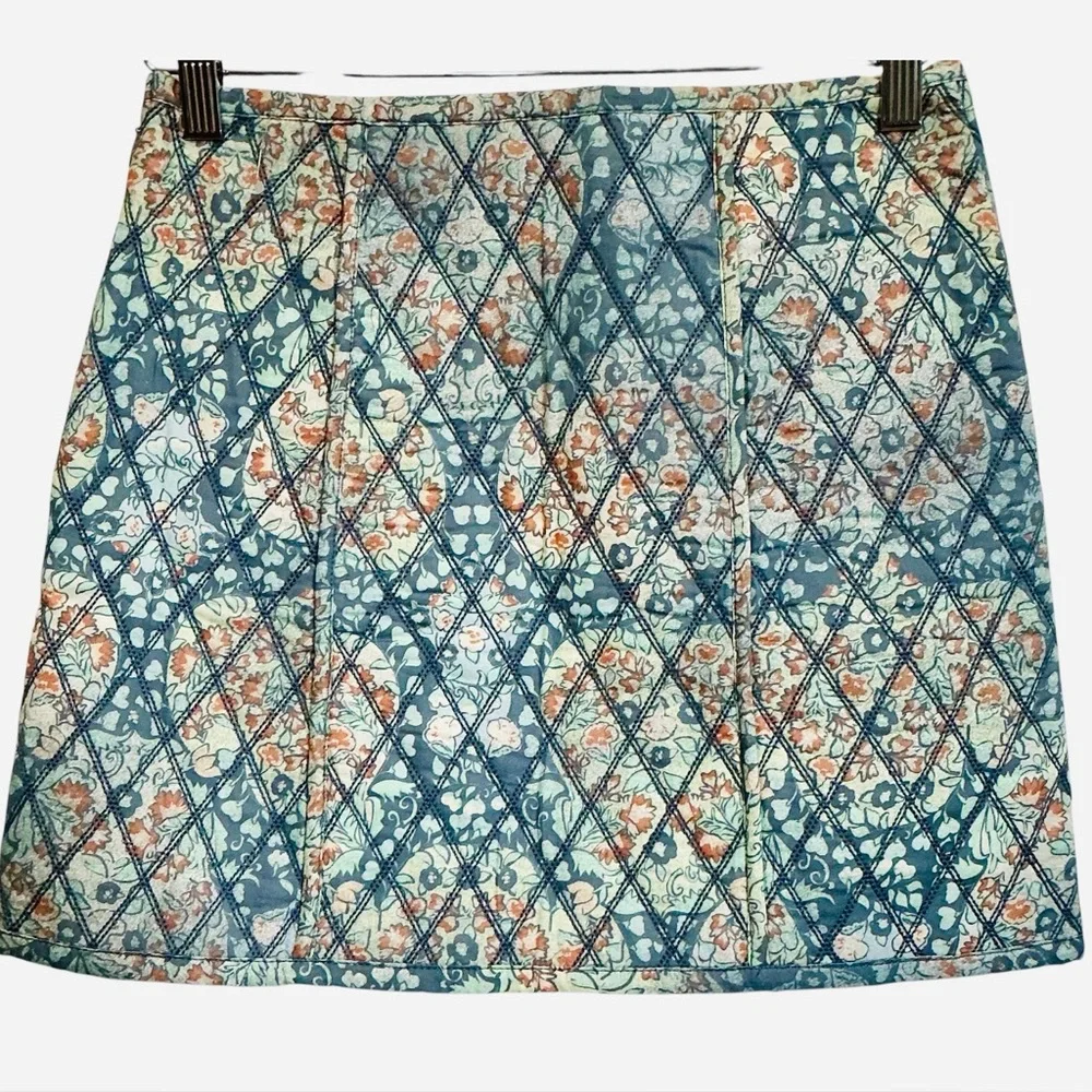 Free People waist blue quilted
