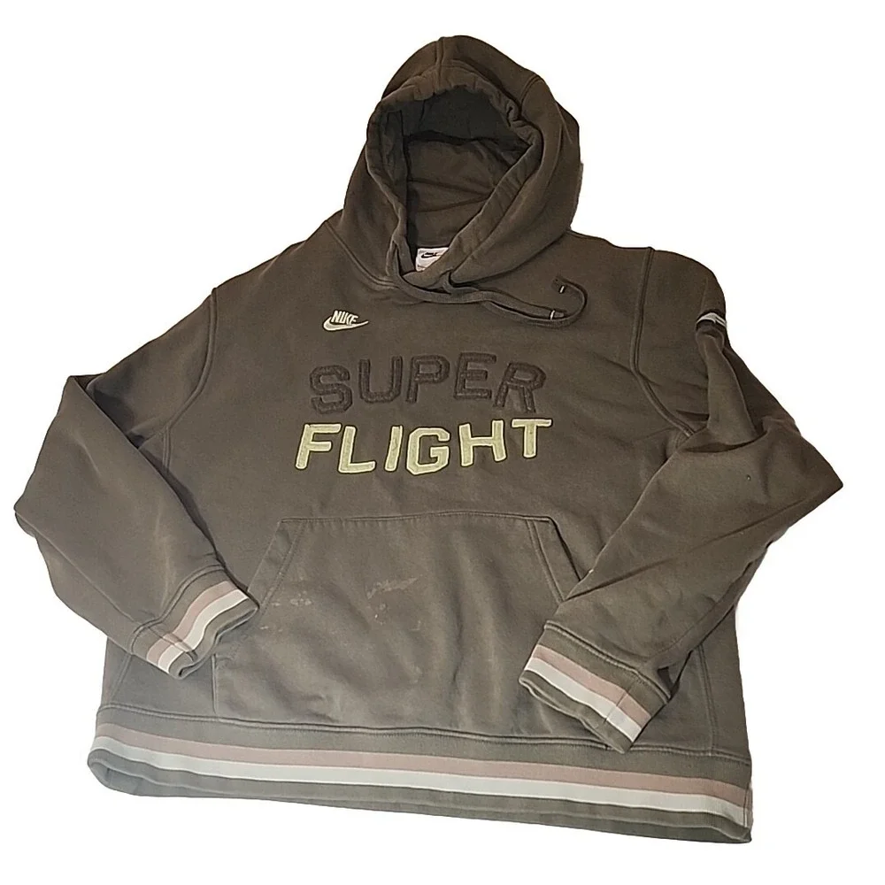 Nike Super Flight Hoodie Green Pullover Athleisure‎ Men's Size L
