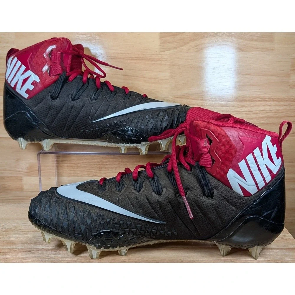 Nike Alpha Menace Elite 2 Football Cleats‎ Black Red Size 14.5 AJ6605-010