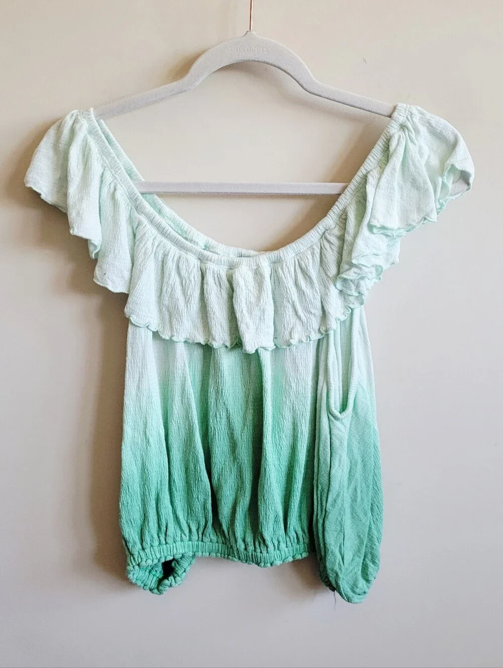 Free People neckline has cut