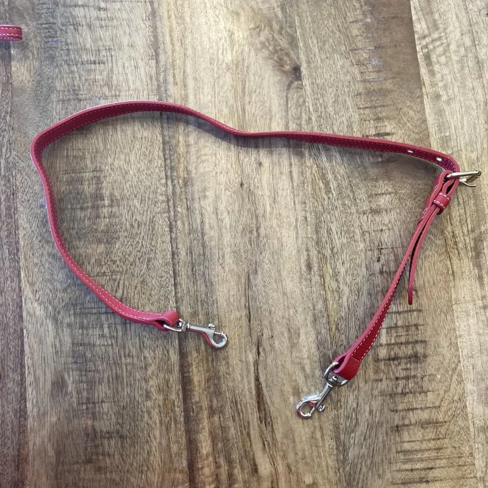 Red Leather Shoulder Bag by Dooney & Bourke