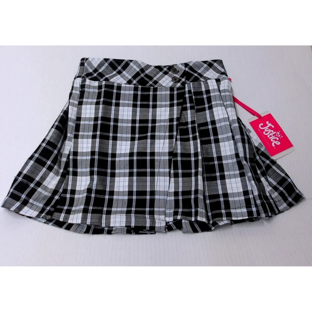 Justice girls plaid