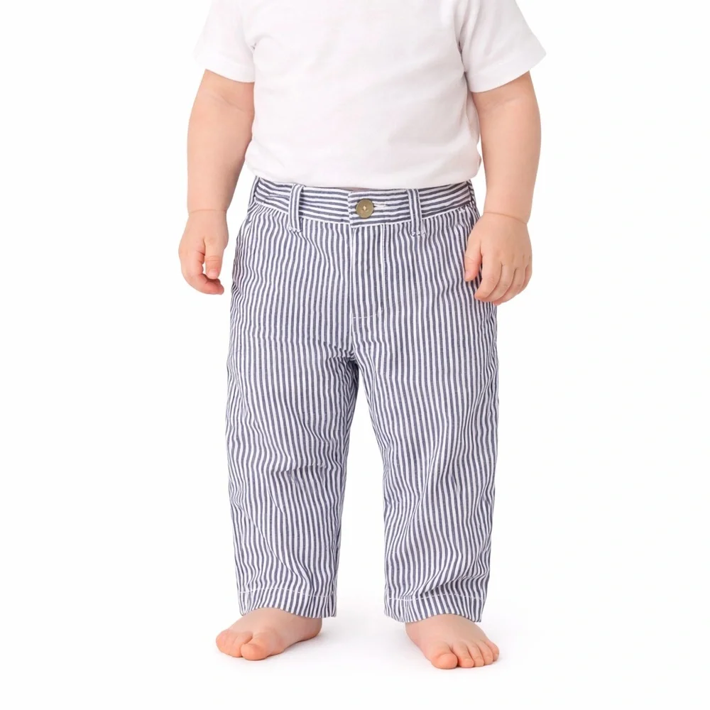 Ralph Lauren Baby‎ Size 18 Mths Seersucker Striped Blue & White Pants