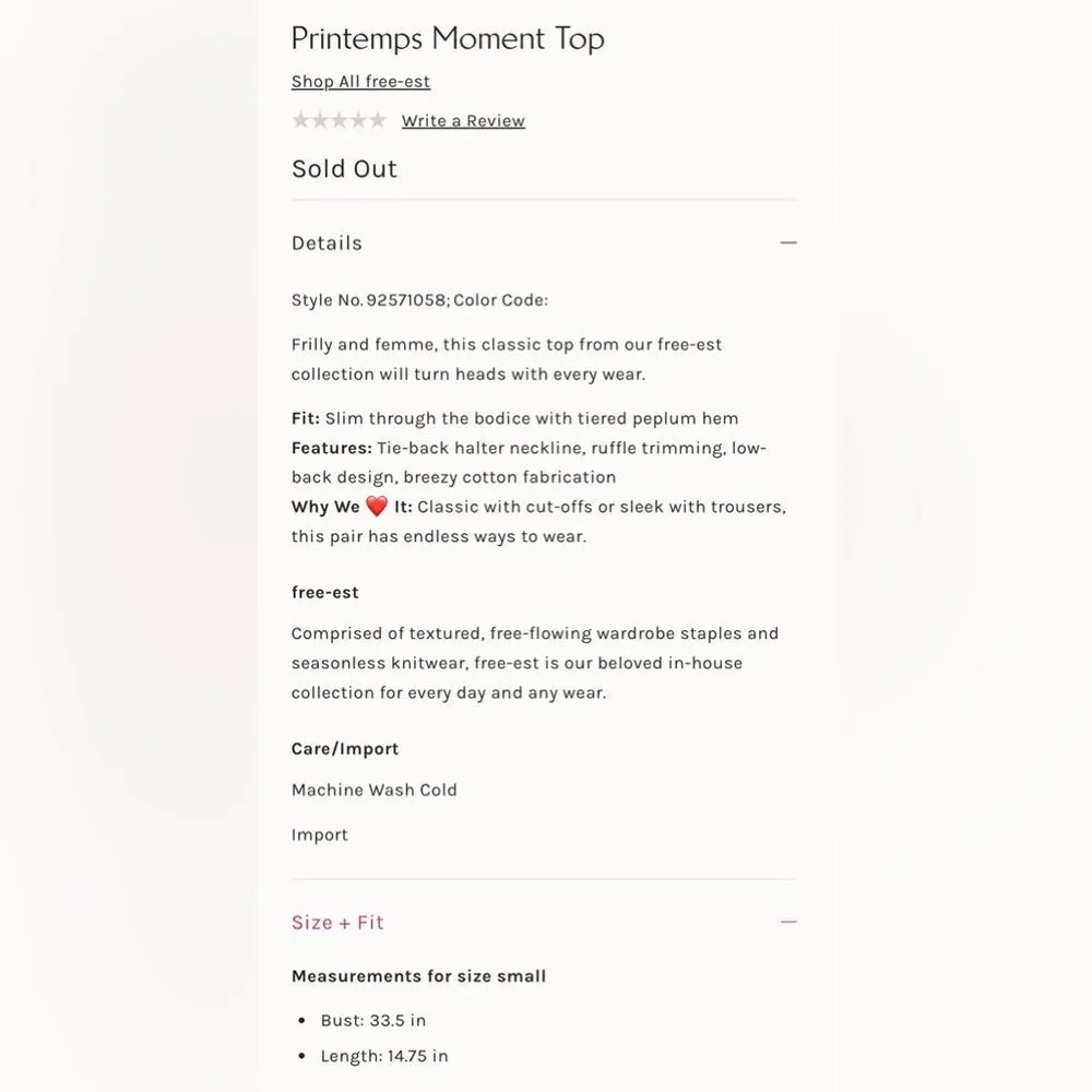 Free People Printemps Moment Peplum Top White S