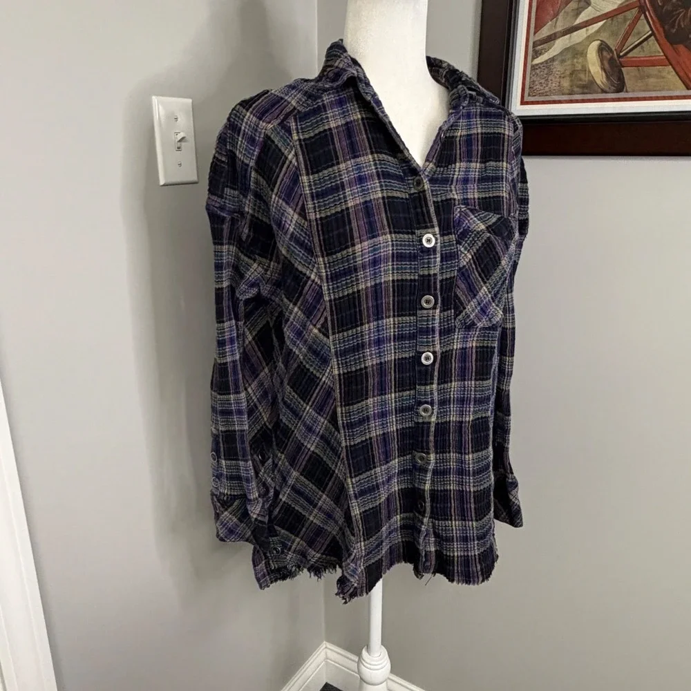 Free People people plaid raw