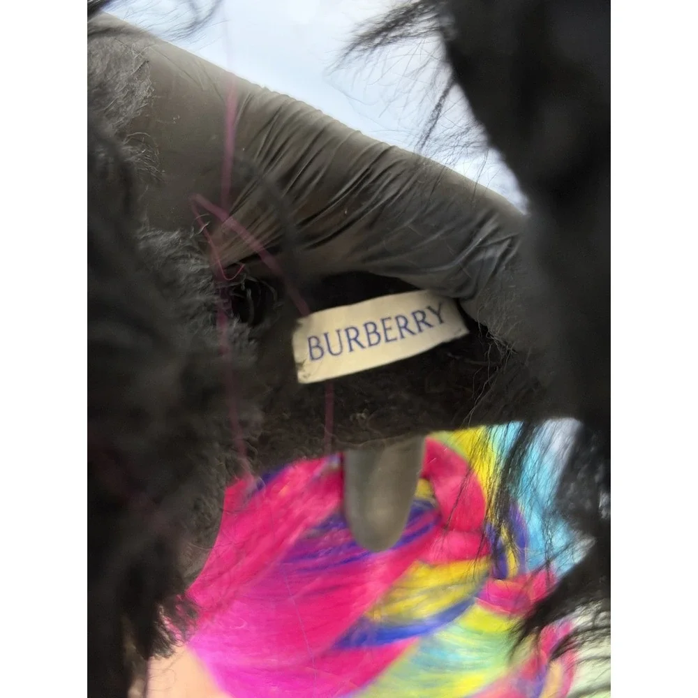 Burberry black faux