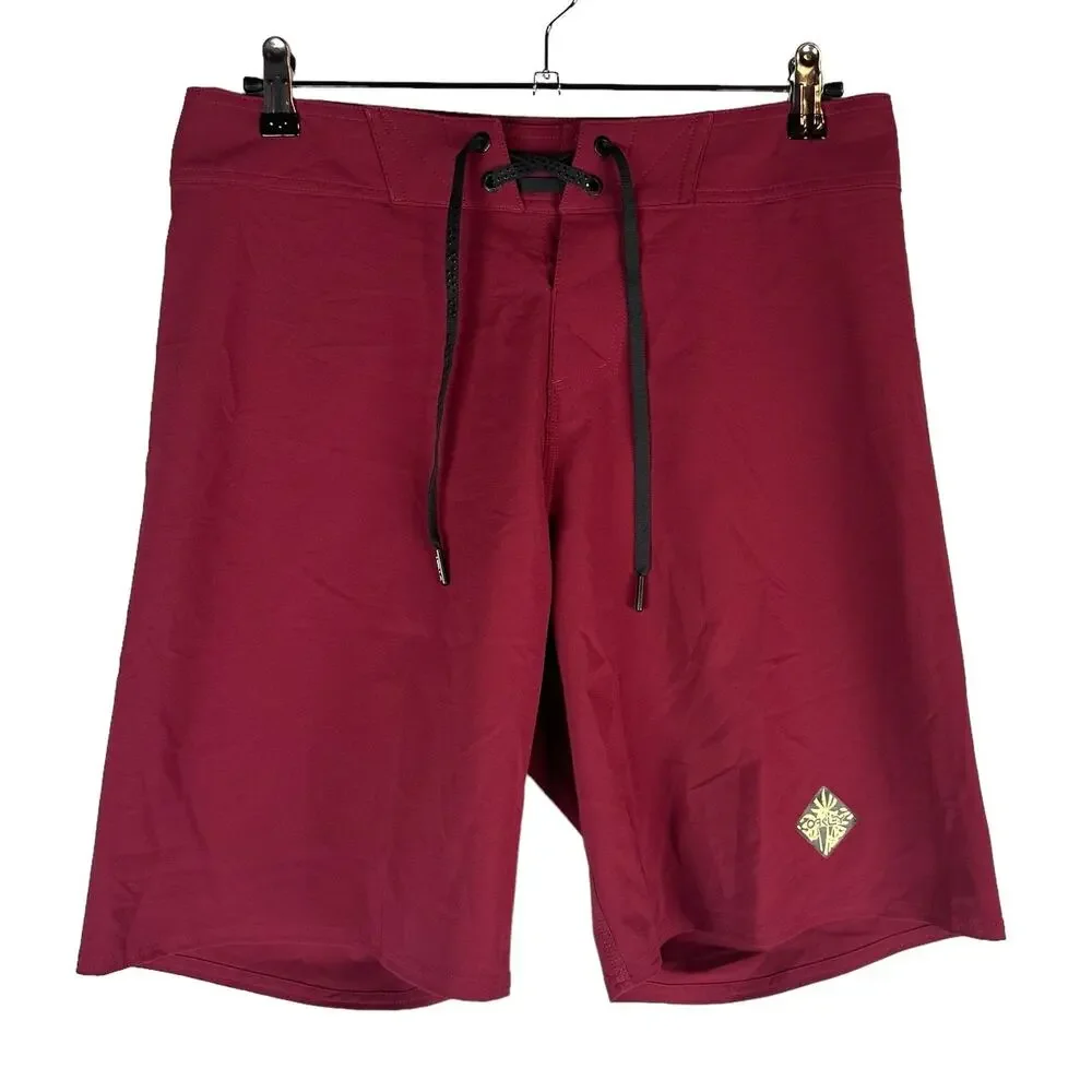 Oakley Mens Sz 30 Performance Fit‎ Board Shorts Swim Maroon Surf