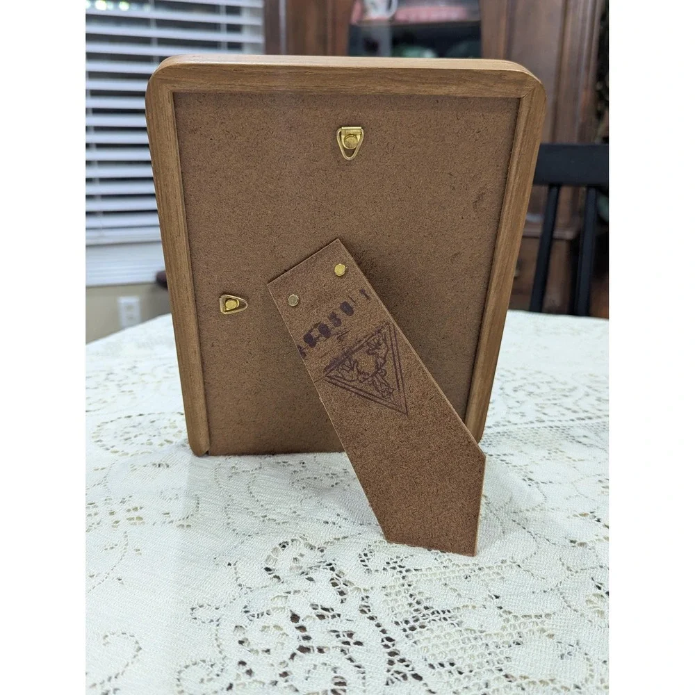 Vintage 5x7 Teak Wood Picture Frame MCM