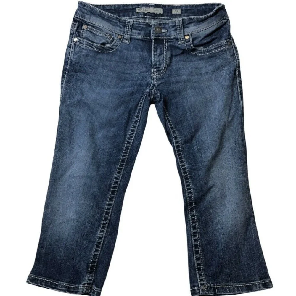 Buckle BKE Stella youth blue denim jeans size 28 Girls Straight‎ Cut