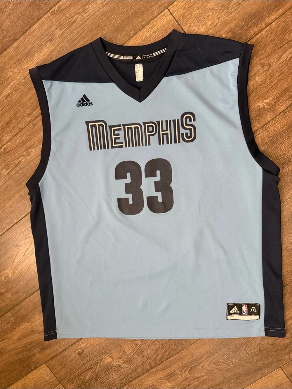 Adidas Memphis Gasol #33 Jersey, Size 2XL