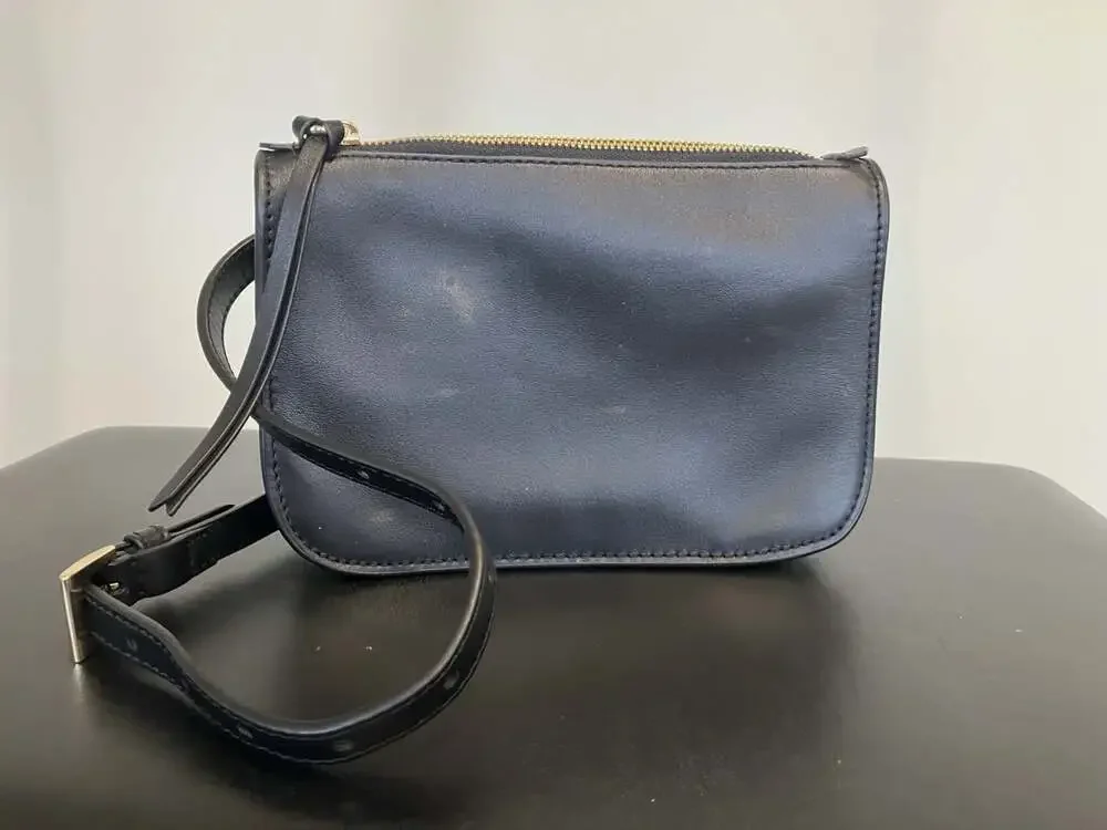 QUINCE 100% ITALIAN NAPPA LEATHER BELT BAG Black SMALL MSRP $59.90, Travel City