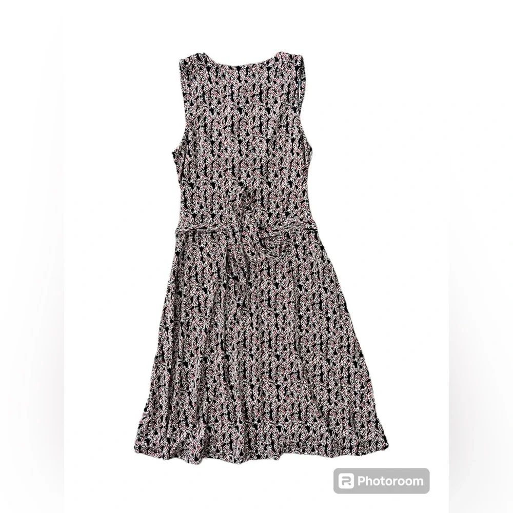 NWT LOFT faux wrap dress with tie waist…floral pattern navy/pink/white XS